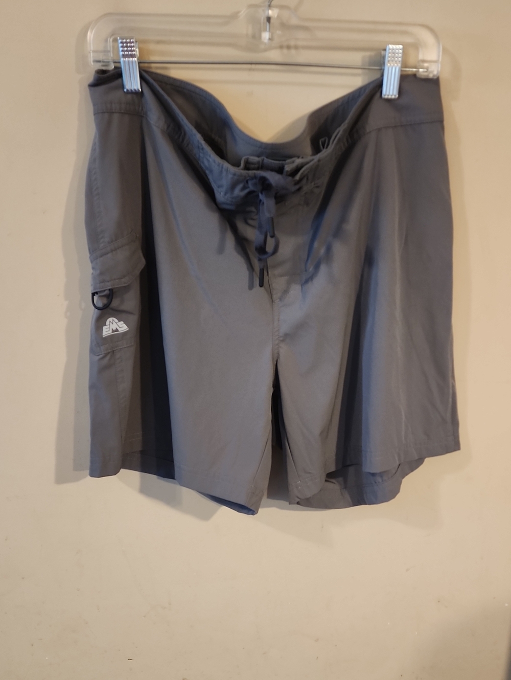 Men's Gray Hybrid Drawstring Shorts with Utility Pocket